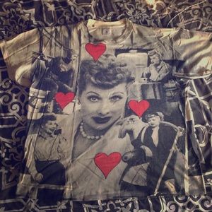 I Love Lucy Vintage All Over Tee Sz XL 1990s